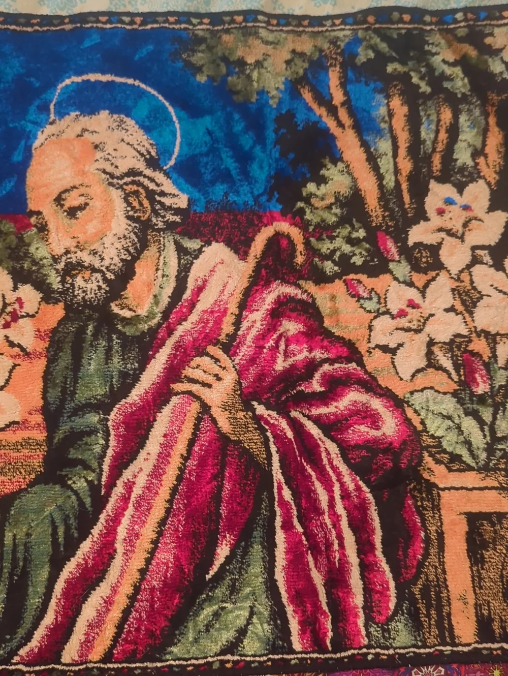 Vintage Holy Family TAPESTRY 39